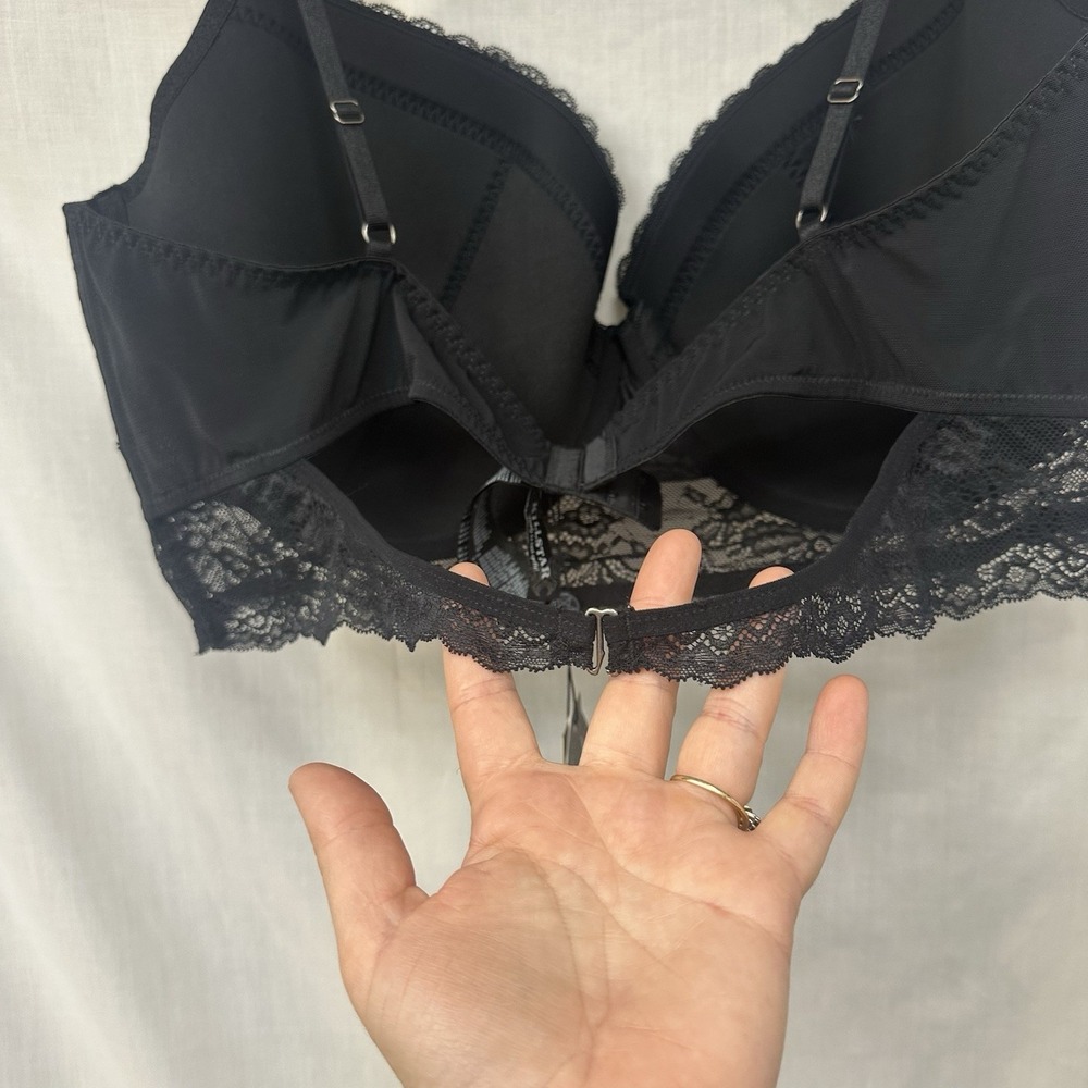 New Killstar Mercy Bra 4XL Blood Red Velvet Black Lace Gothic Sexy Halter - Picture 10 of 15